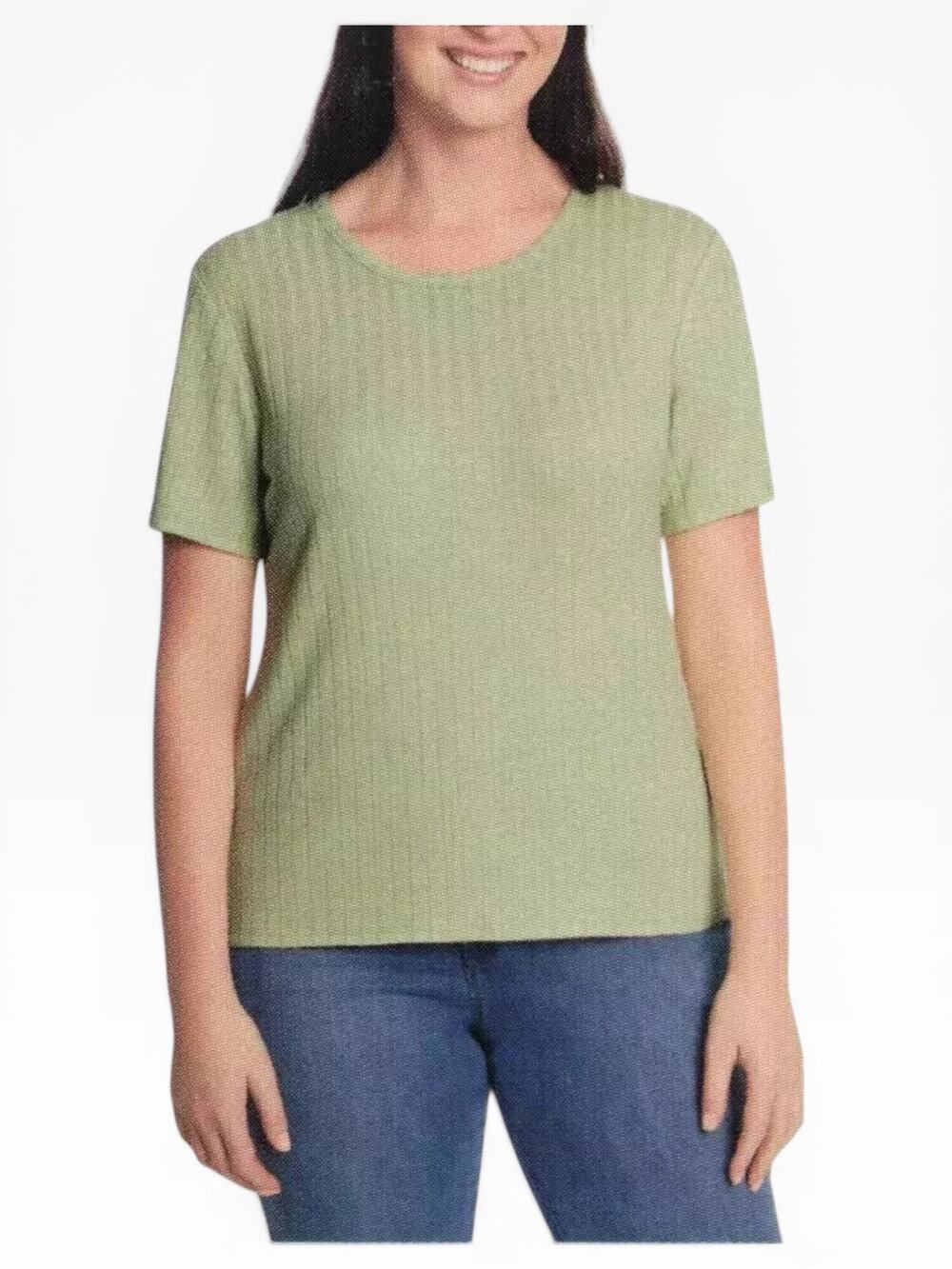 Vintage America Slub Ribbed Tee Green XL NWT